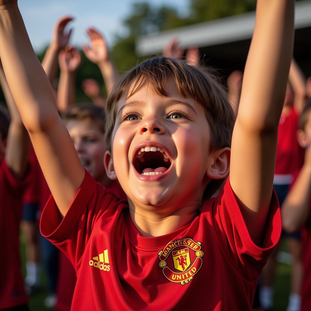 A Young Fan Showing Support