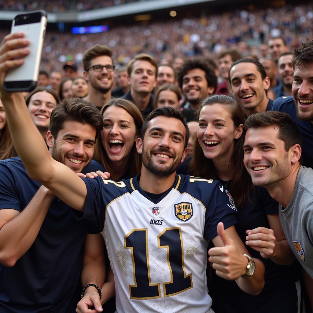 Fans Meeting Football Star