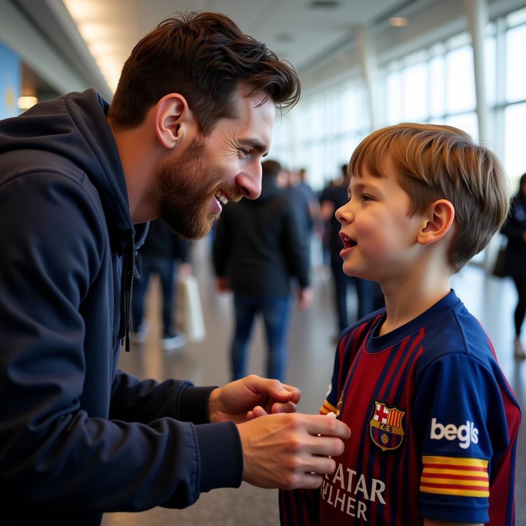 Fan Meeting Messi at Airport