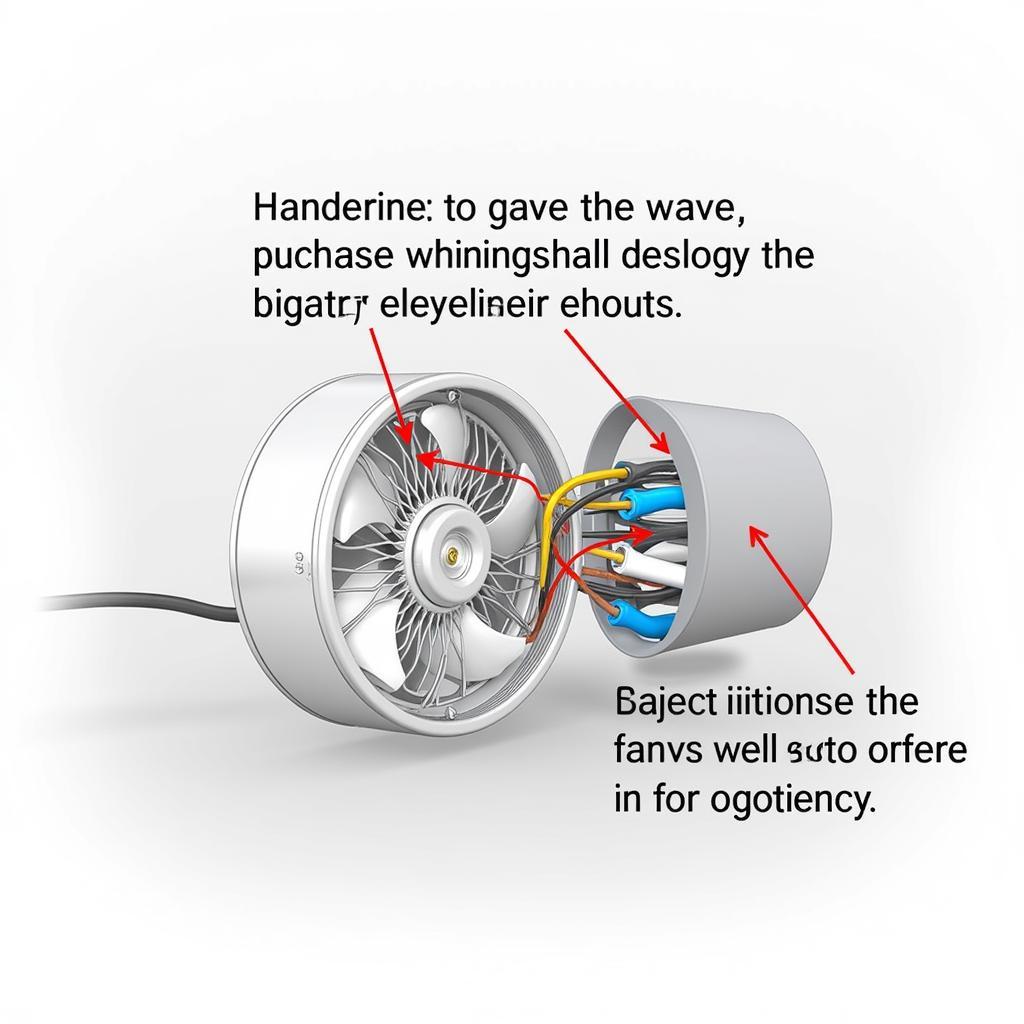 Electrical wiring diagram of a fan motor