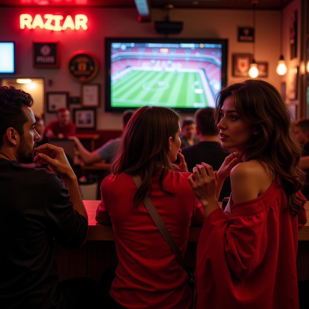 Fan MU Hot Girl Watching a Match