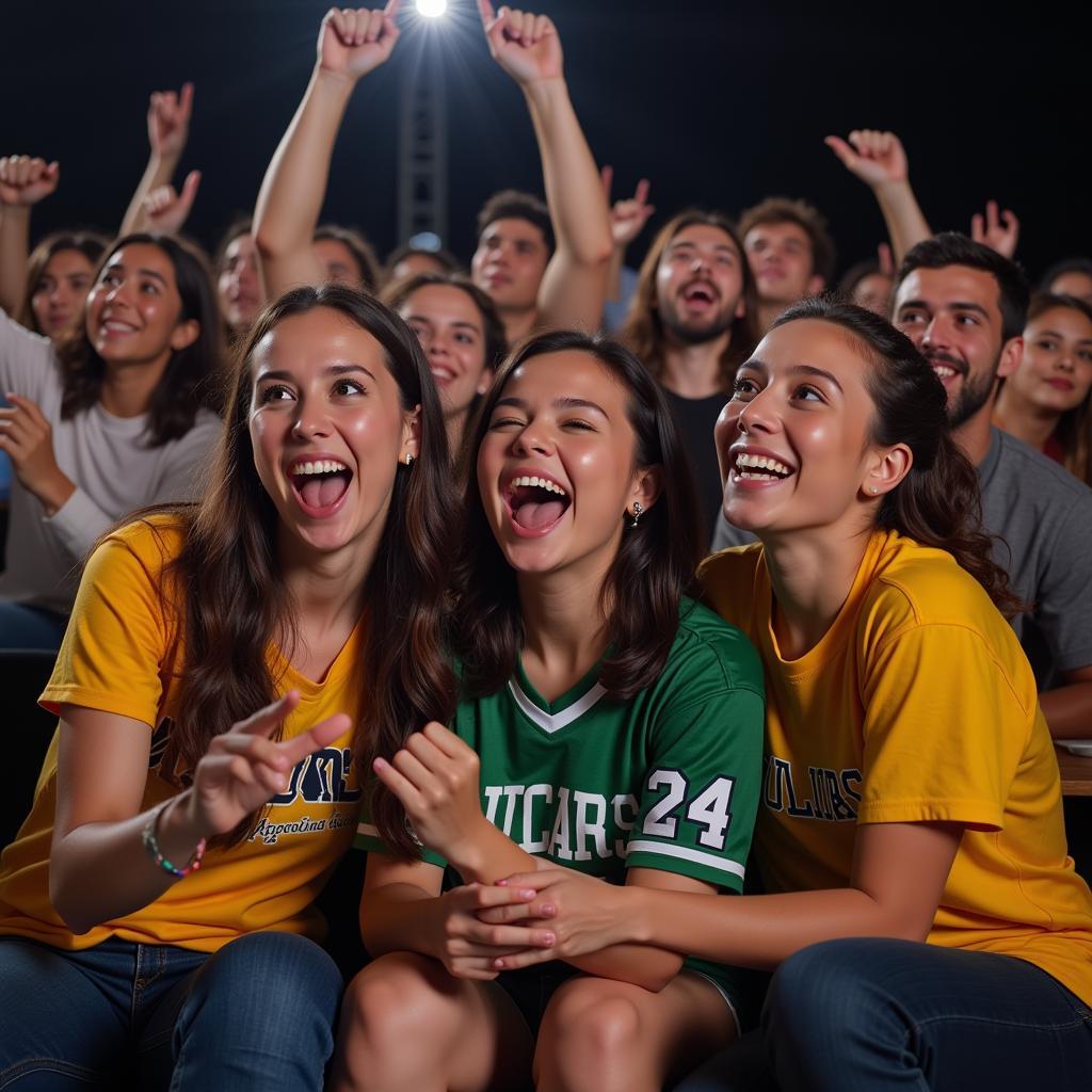 Fan Number One Enjoying Game with Friends