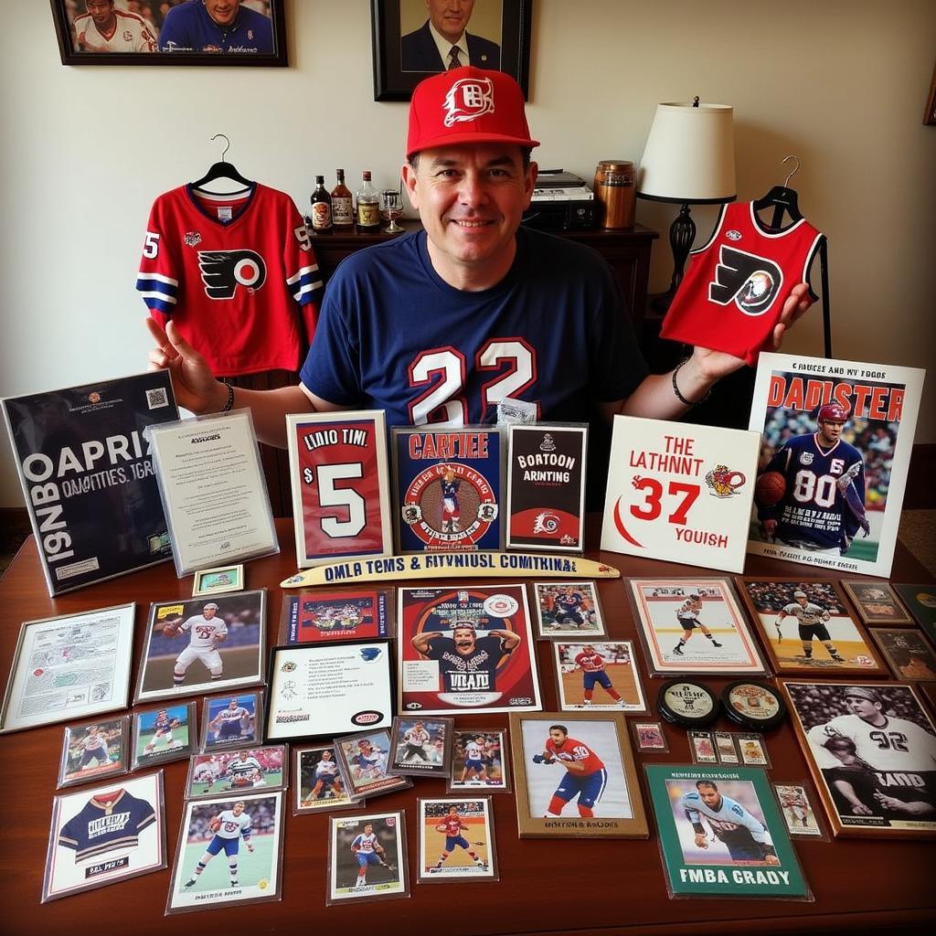 Fan Number One Showing Memorabilia Collection