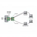 Diagram of Fan Out FTTH 1x4