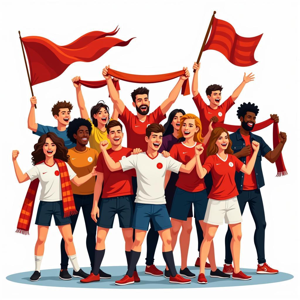 Football Fan Illustration PNG