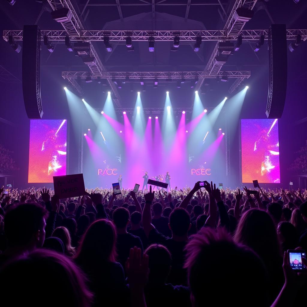 Fan project at a concert