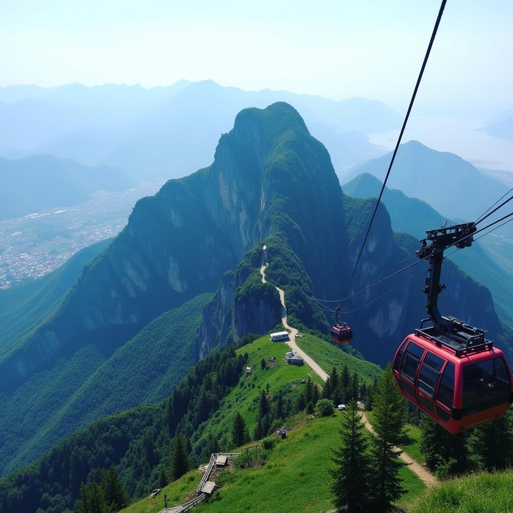 Panoramic view from Fan Si Pan cable car