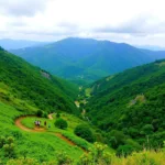 Scenic view of the two-day trek landscape on Fan Si Pan