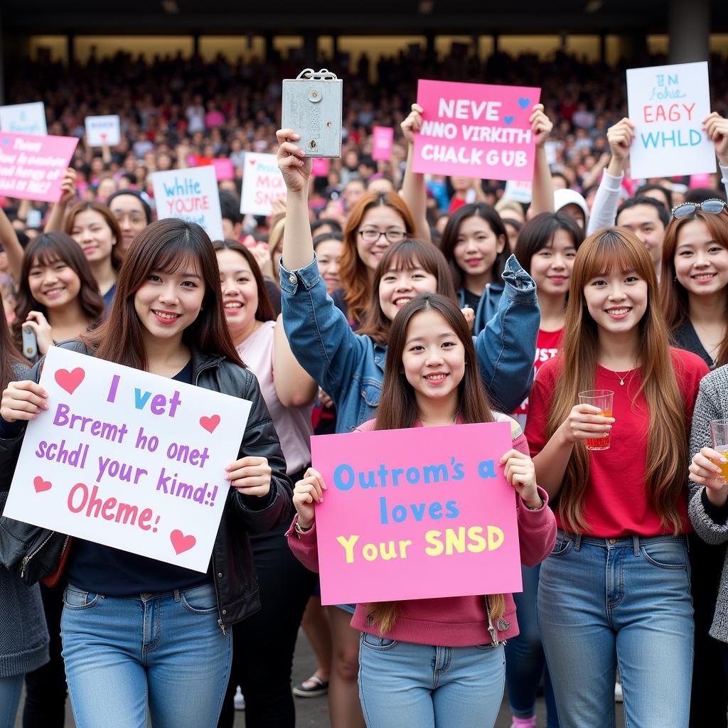 Fan SNSD Holding Banners