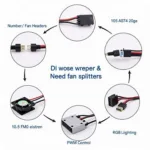 Different types of fan splitters available on Shopee