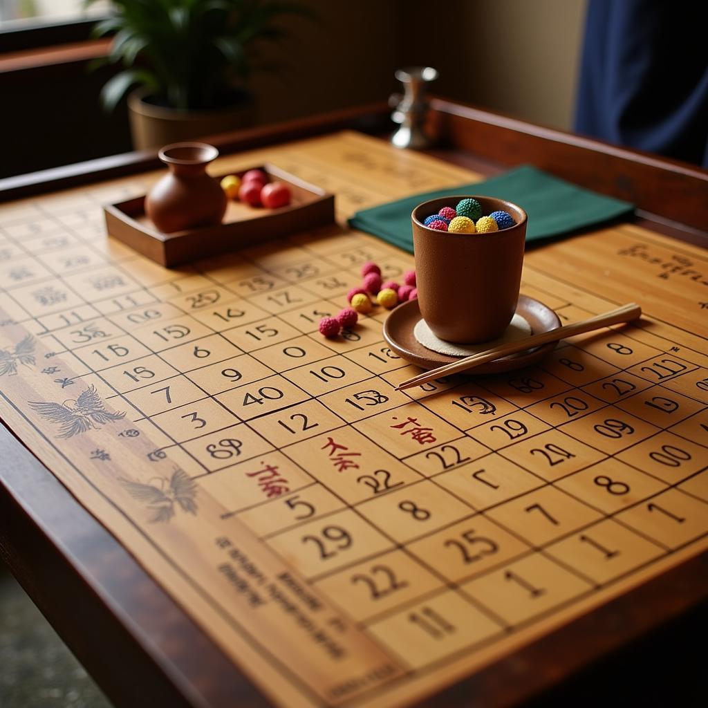 Fan Tan Table and Betting Layout