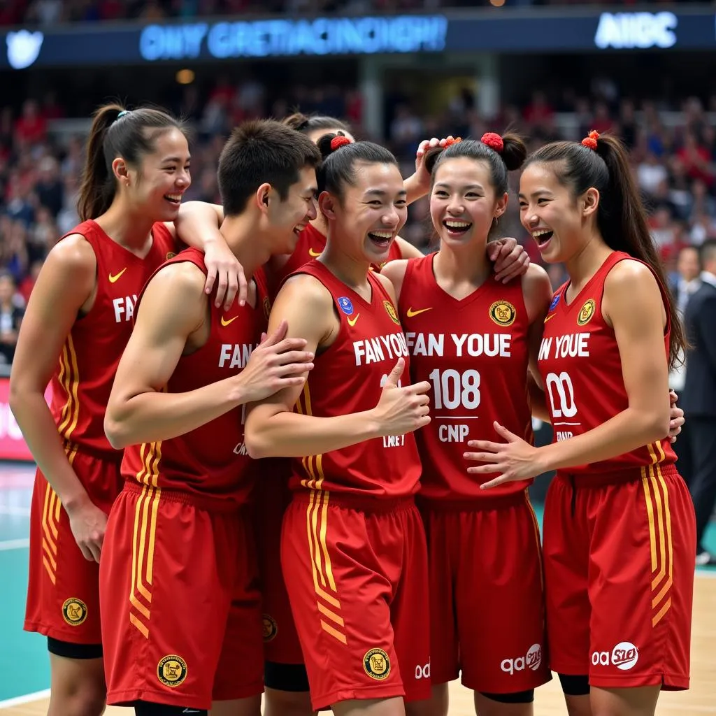 Fan Yue 108 Beijing Players Celebrating Victory