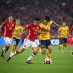 Fan Zhang Dong showcases his dribbling skills