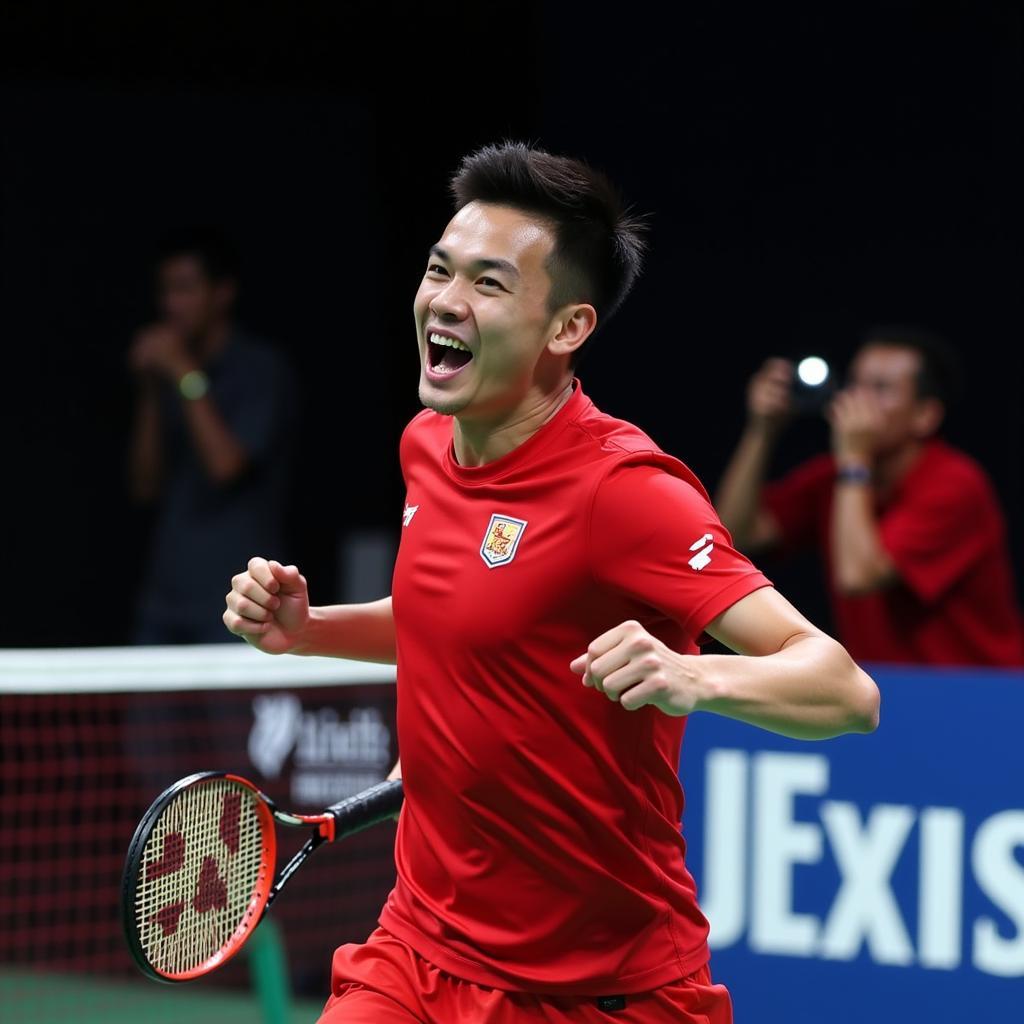 Fan Zhendong Celebrating Victory