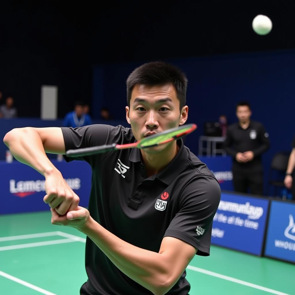 Fan Zhendong unleashes a powerful forehand