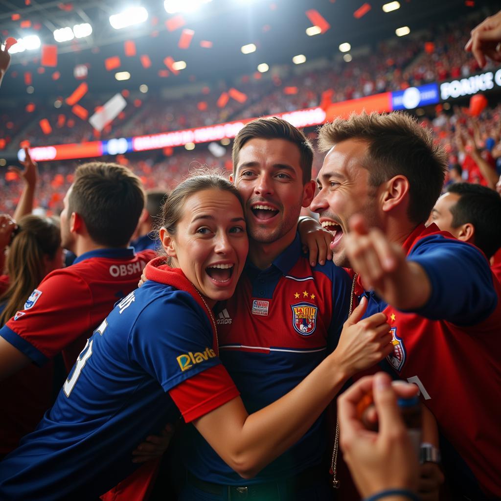 Fans Celebrating Football Victory