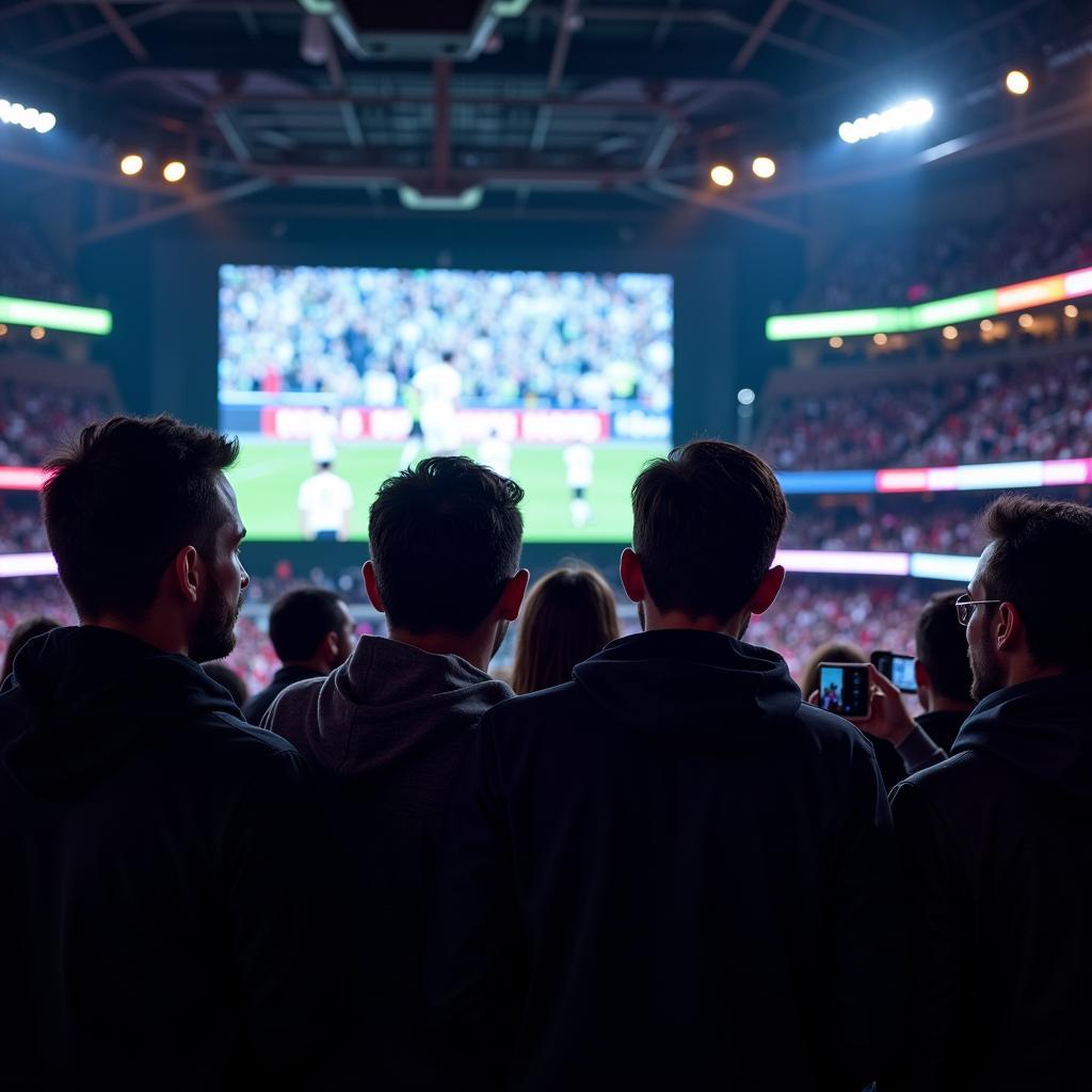 Fans actively commenting during a live game watch party