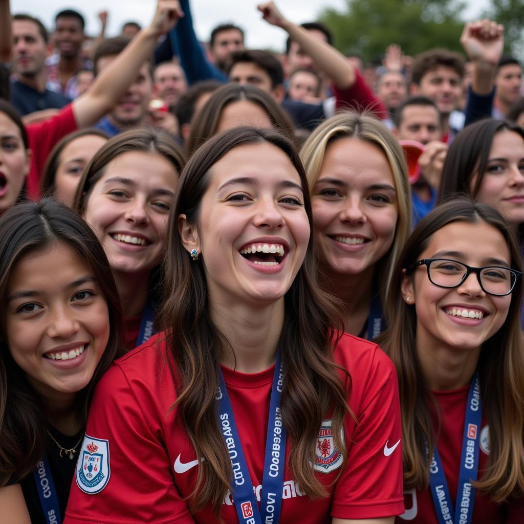 Fans from diverse backgrounds coming together