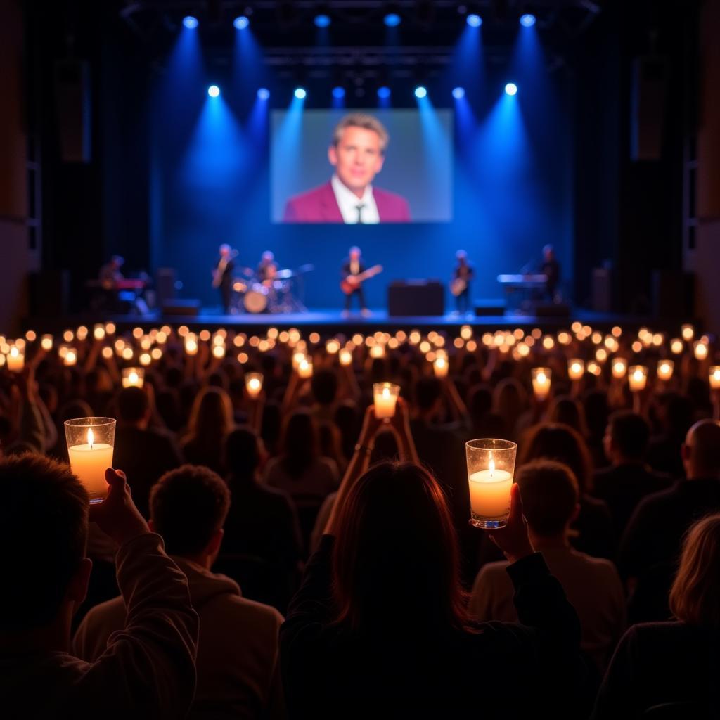 Fans Gathering for a Memorial Concert