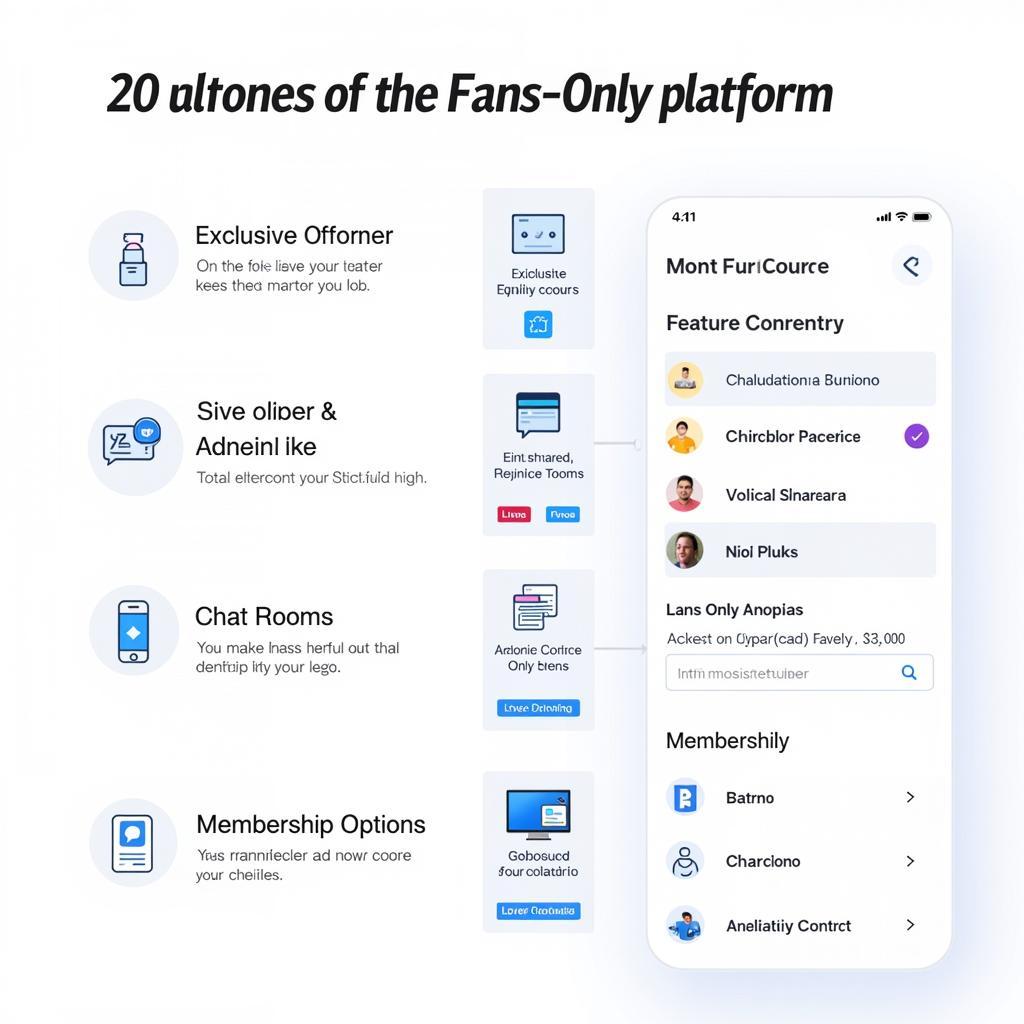 Overview of the Fans Only platform features