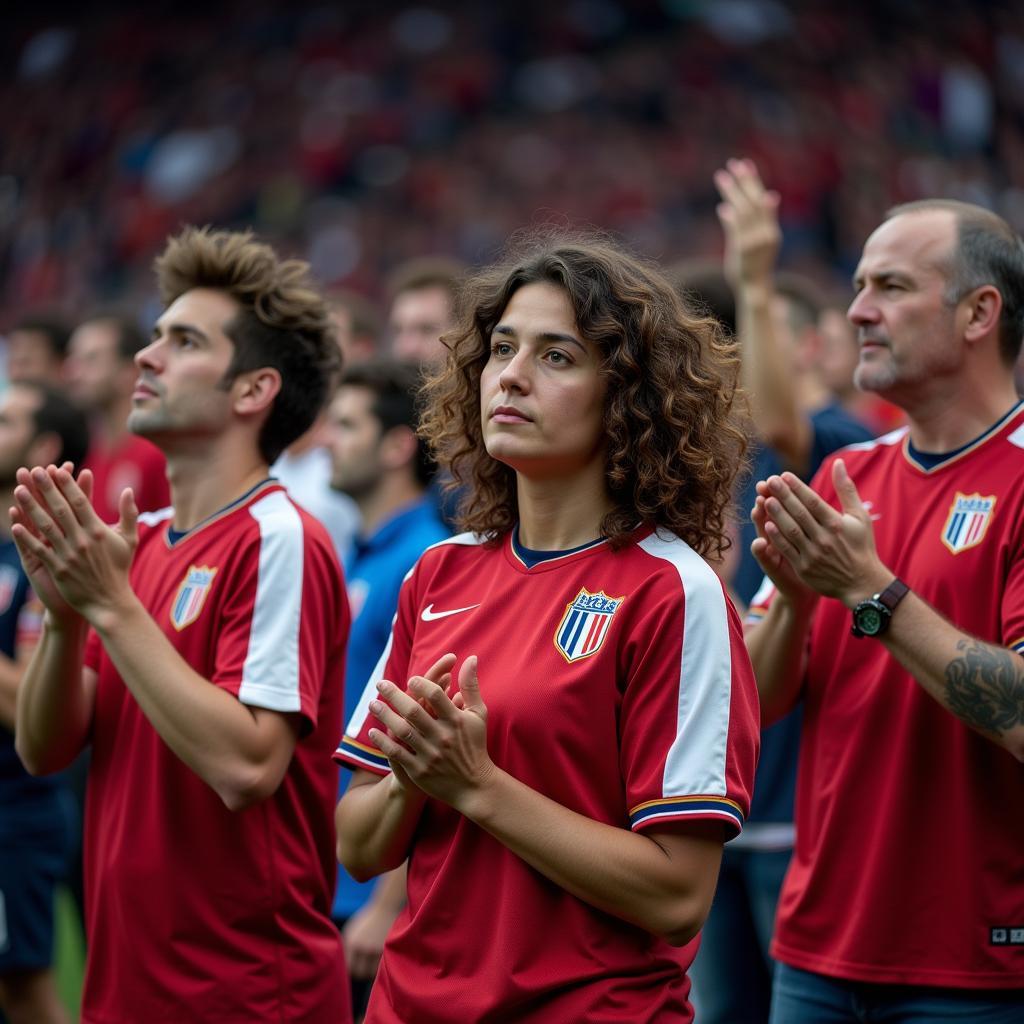 Fans showing support during a tough game