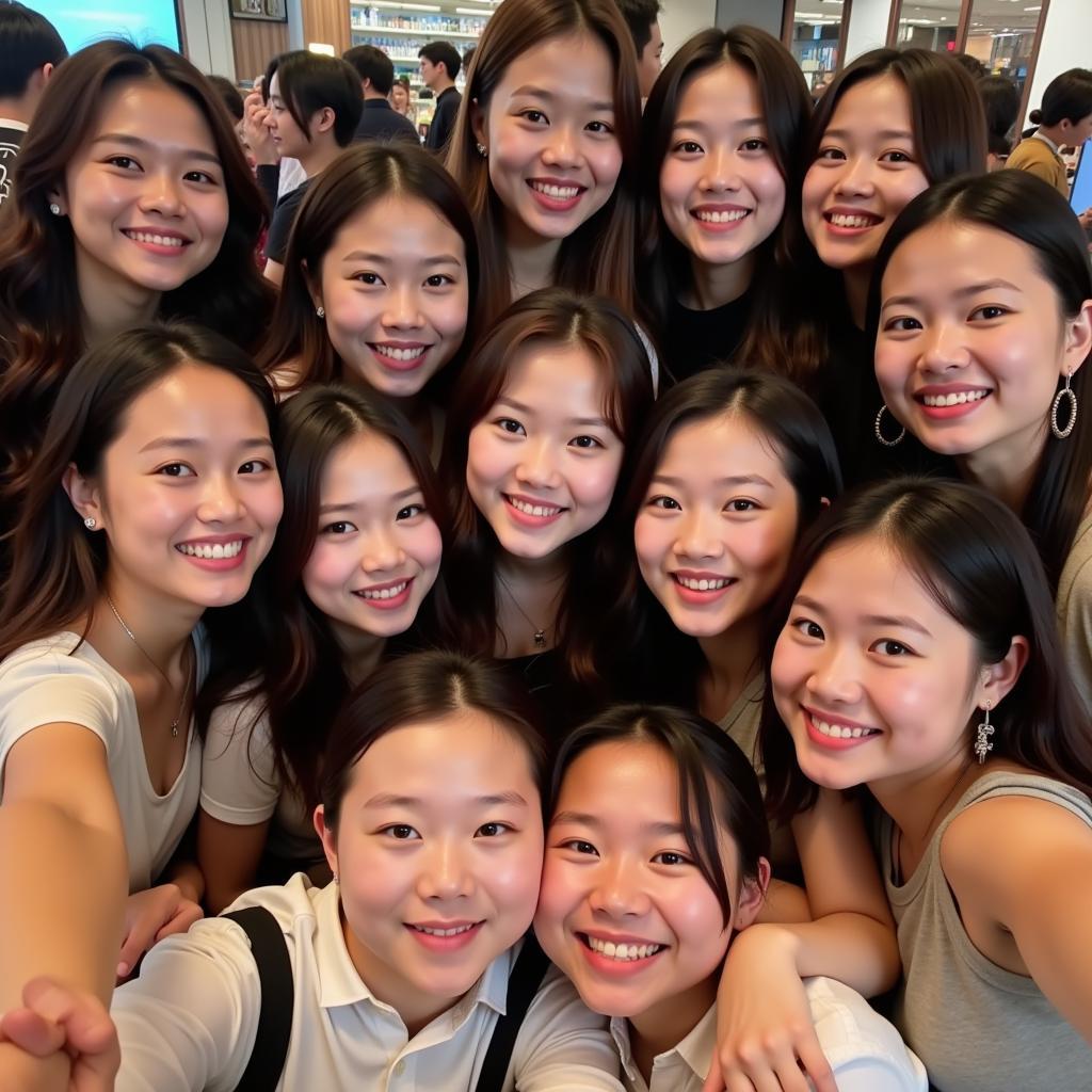 Fans Taking Photos at Em Gì Ơi Fan Meeting