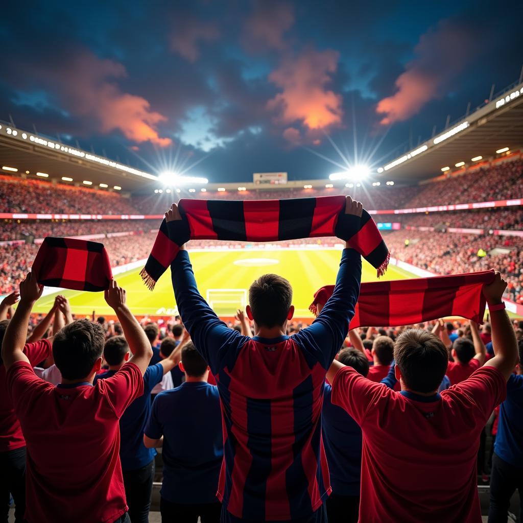 Fans Show Their Support with Scarves