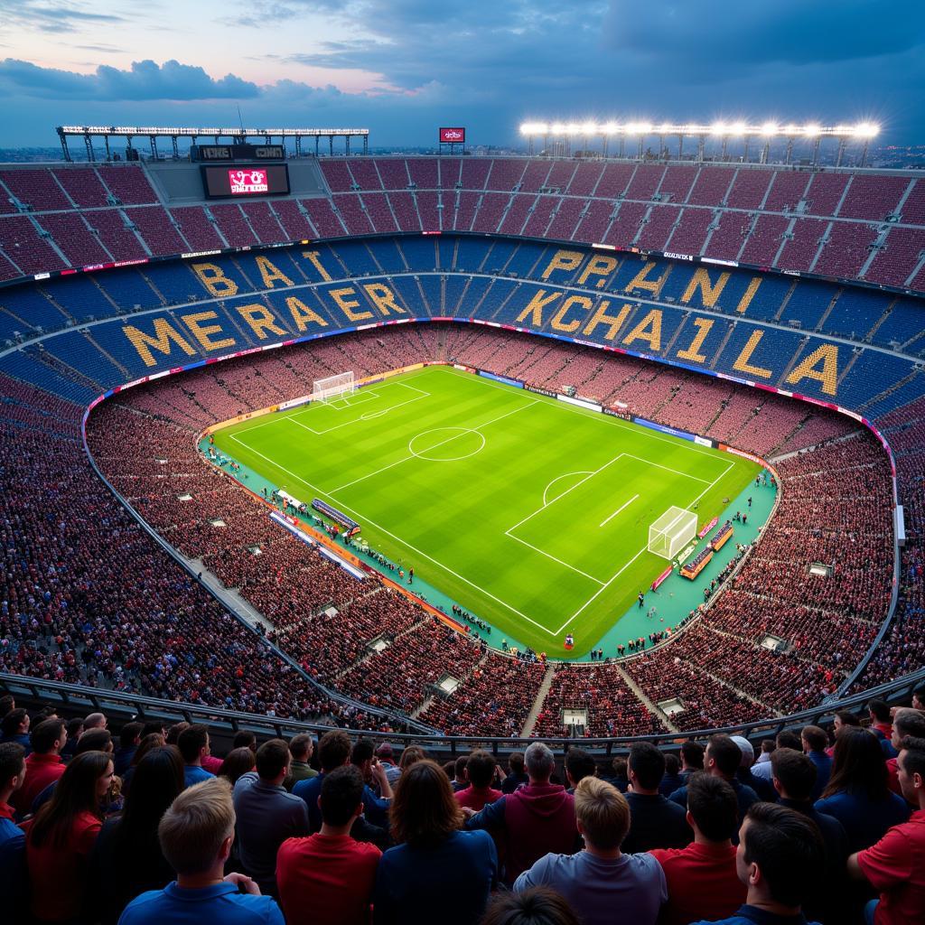 FC Barcelona Camp Nou Aerial View