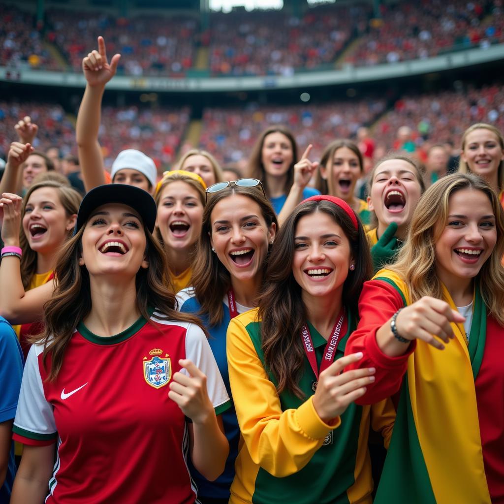 Female Football Fans at the 2018 World Cup in Russia