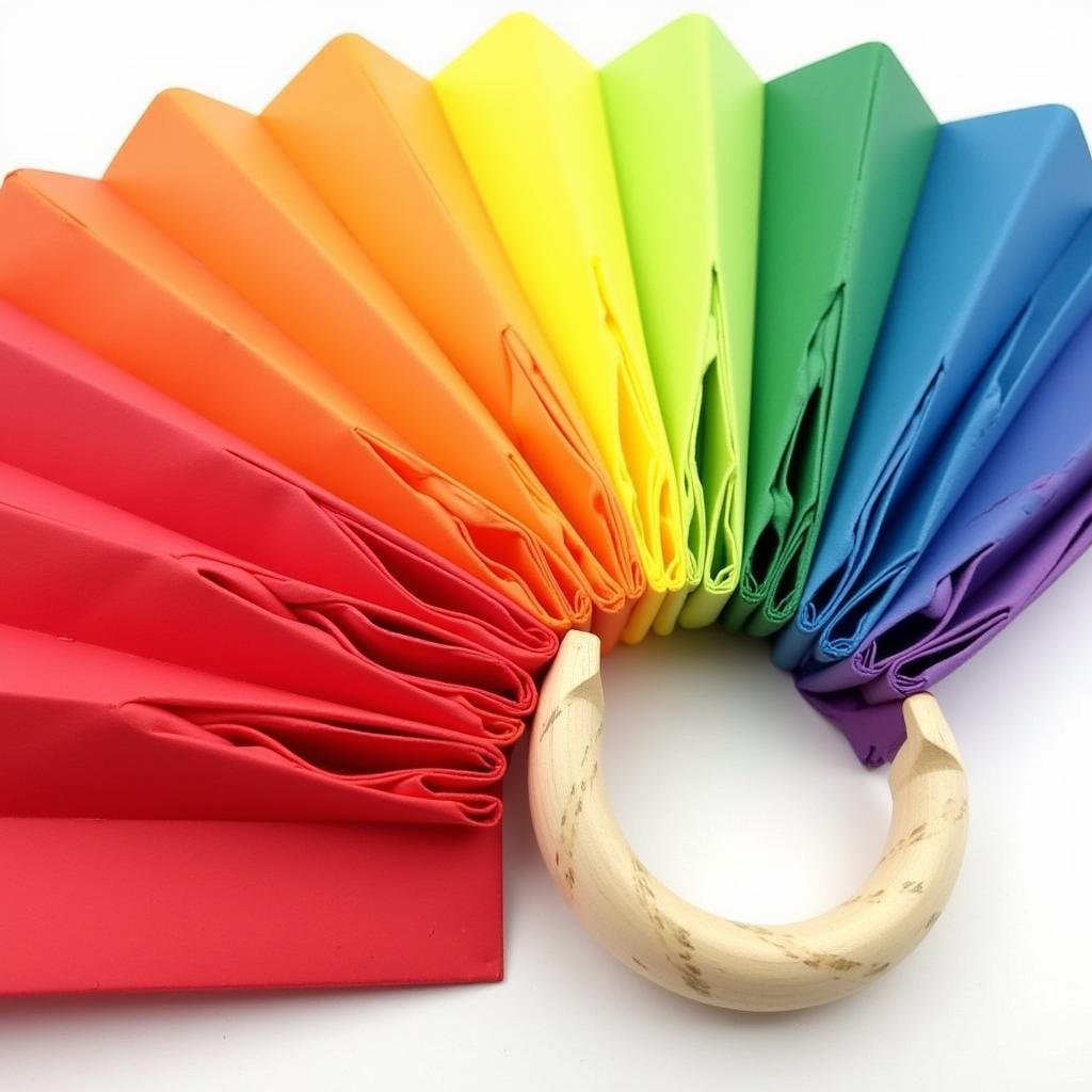 Vibrant Handmade Rainbow Fan