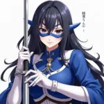 Lucina with her signature mask and sword