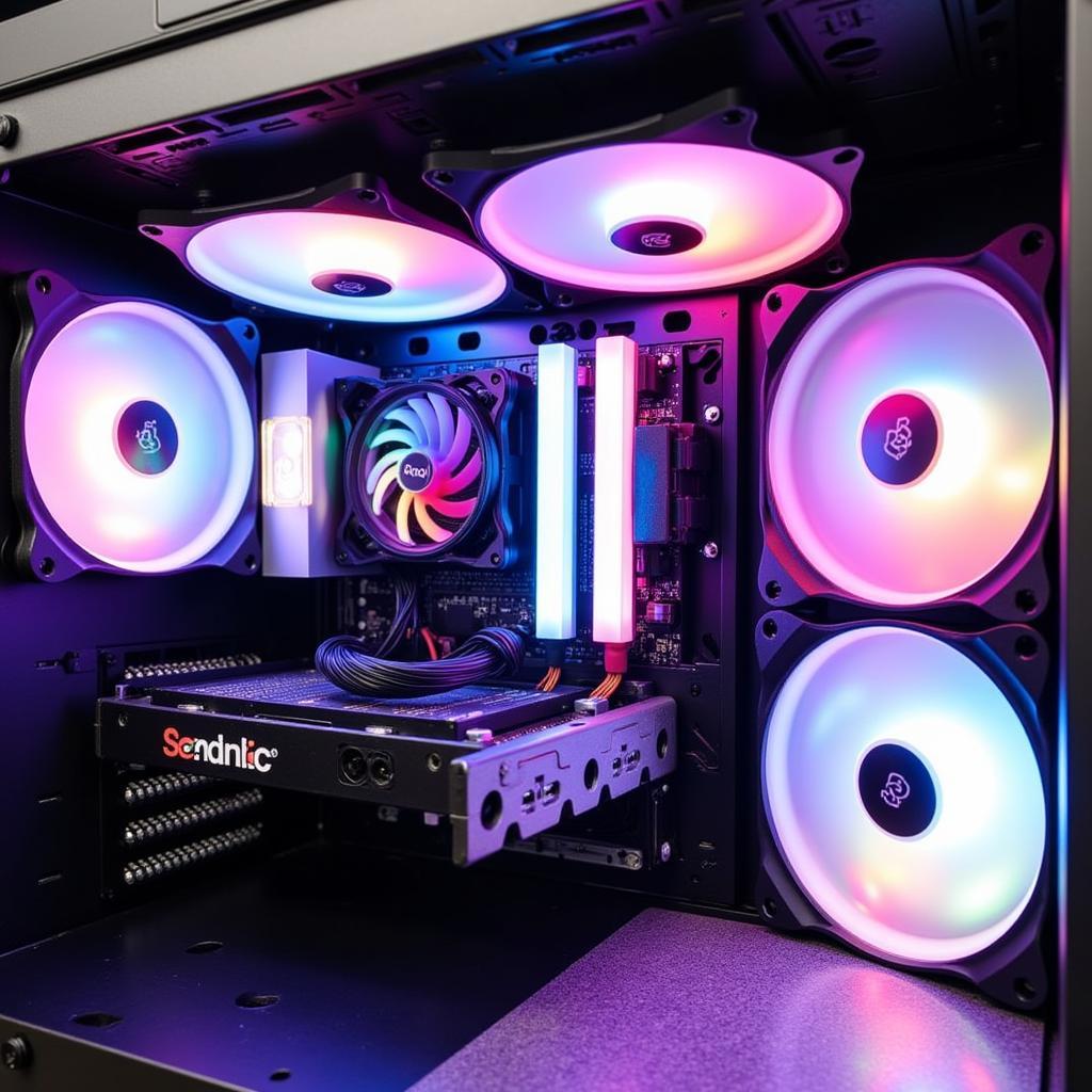 Installation of FirstPlayer RGB Fan Fire Dancing G2 in PC Case