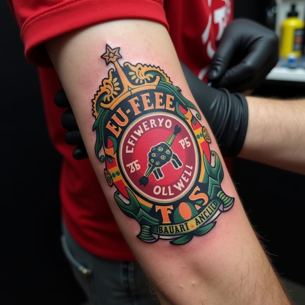 Football Crest Tattoo