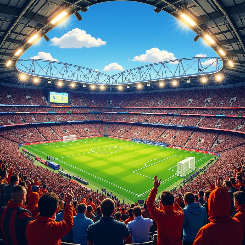 Football Fan Art: Stadium Mural