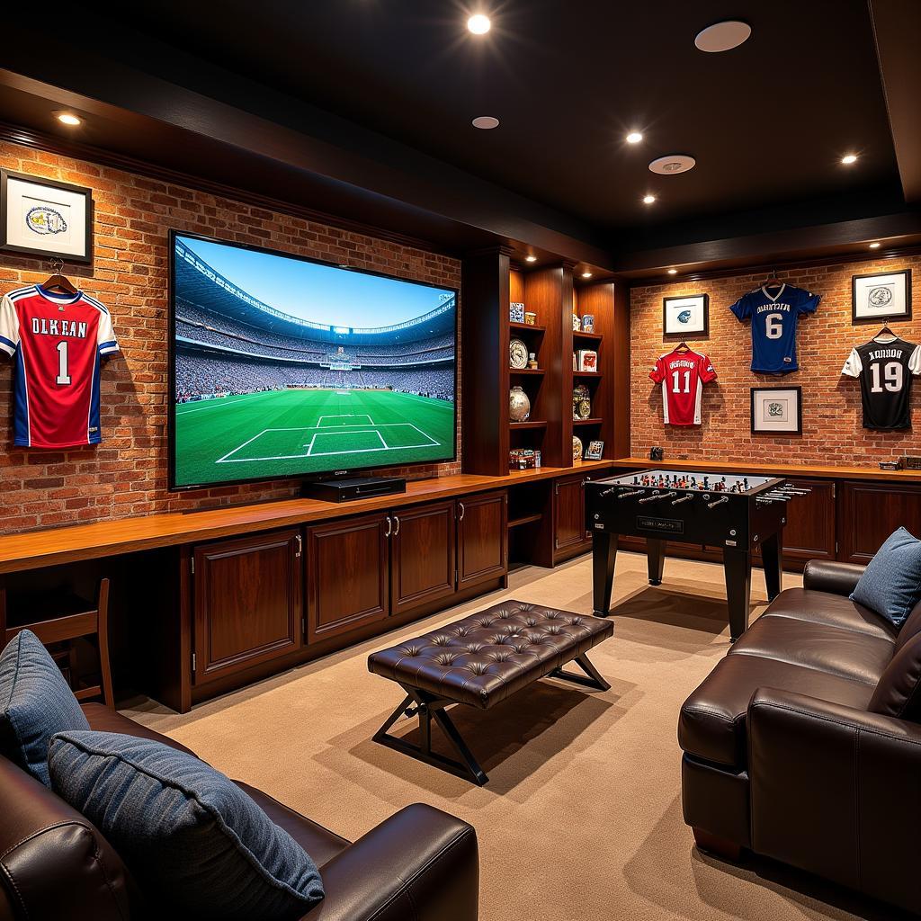 Football Fan Cave Decor