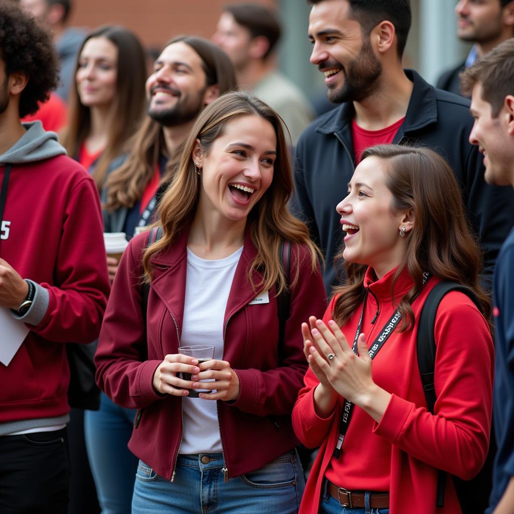 Football Fan Club Members Planning an Event