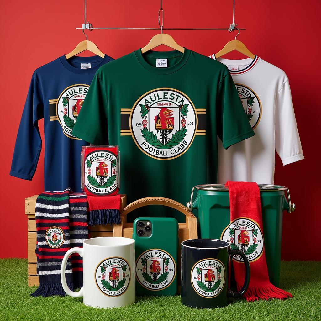 Football Fan Merchandise Display