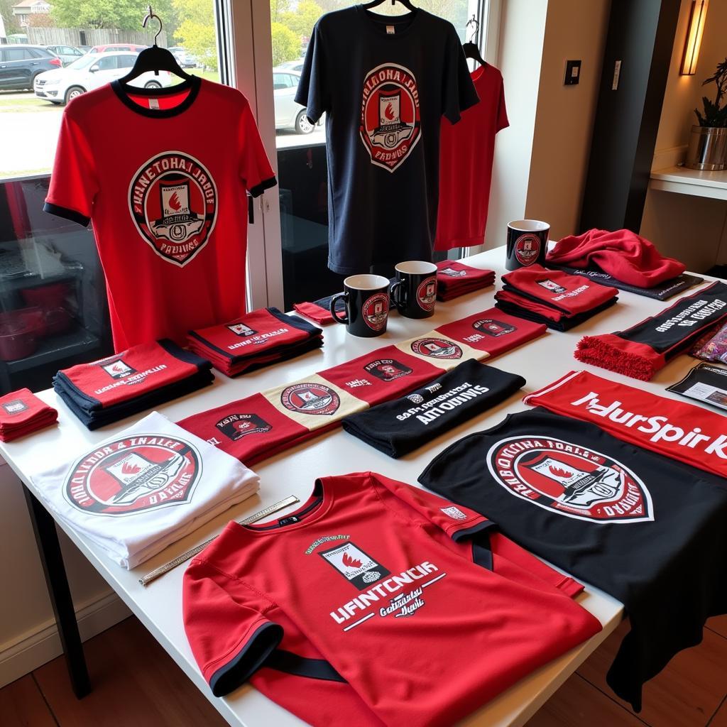 Football Fan Merchandise Display