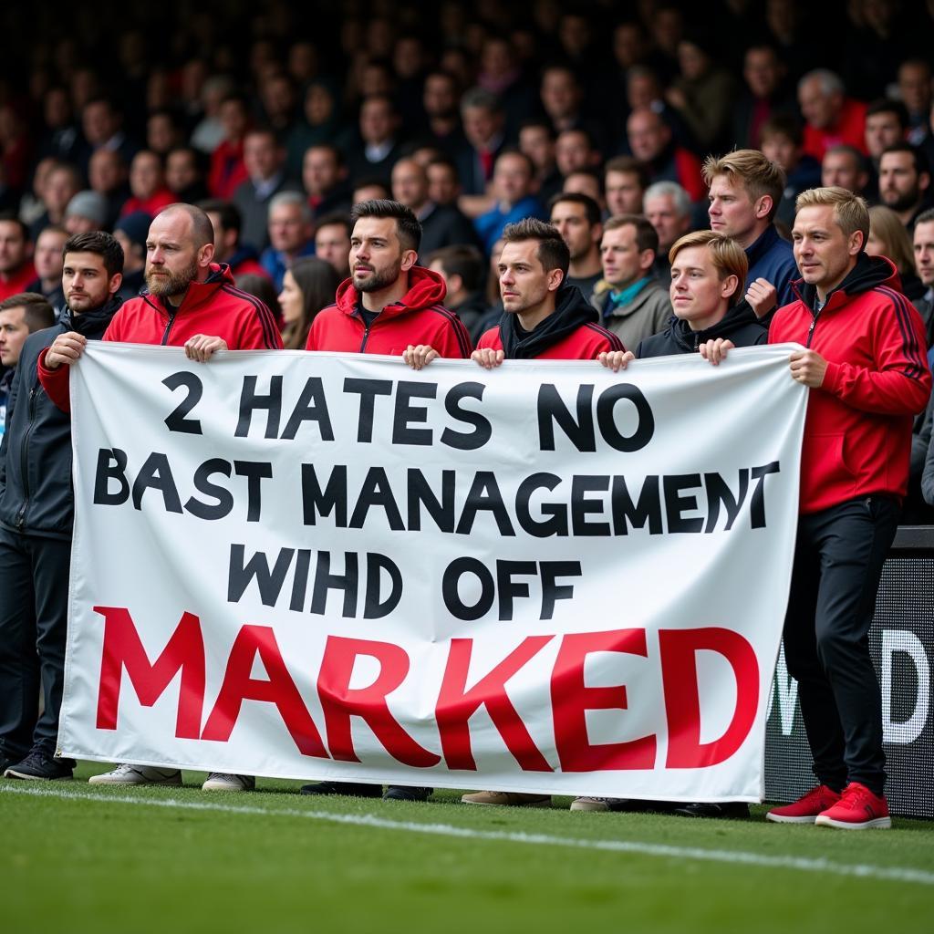 Fan Protest at Football Match