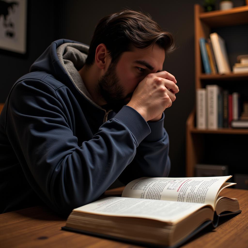 Fan Studying Football Tactics