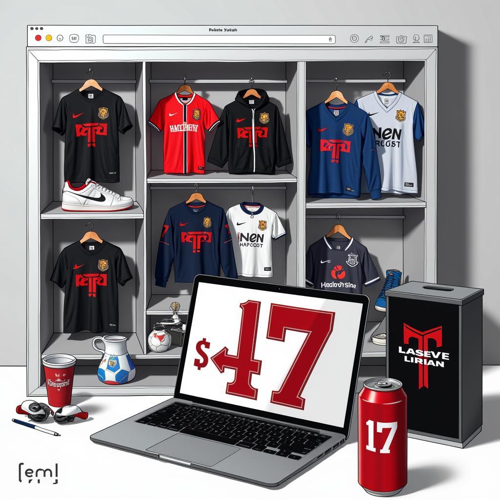 Online Football Fan Shop with Merchandise