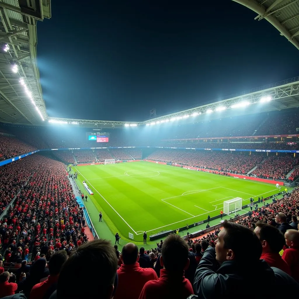 Football Fans at Stadium