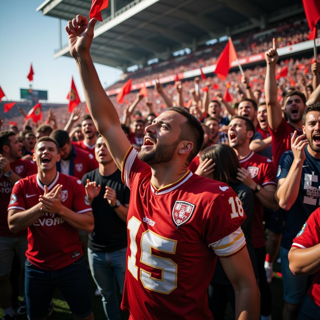 Football Fans Celebrating