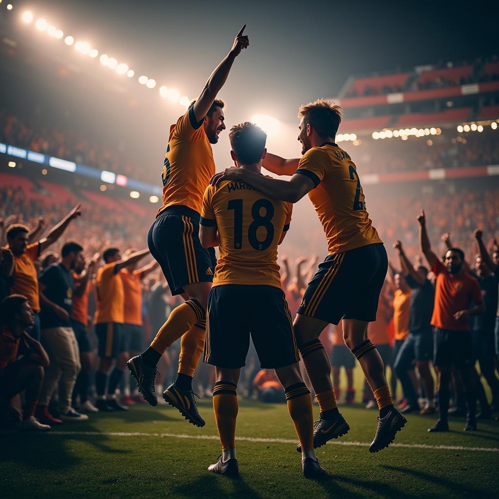 Fans Celebrating a Goal