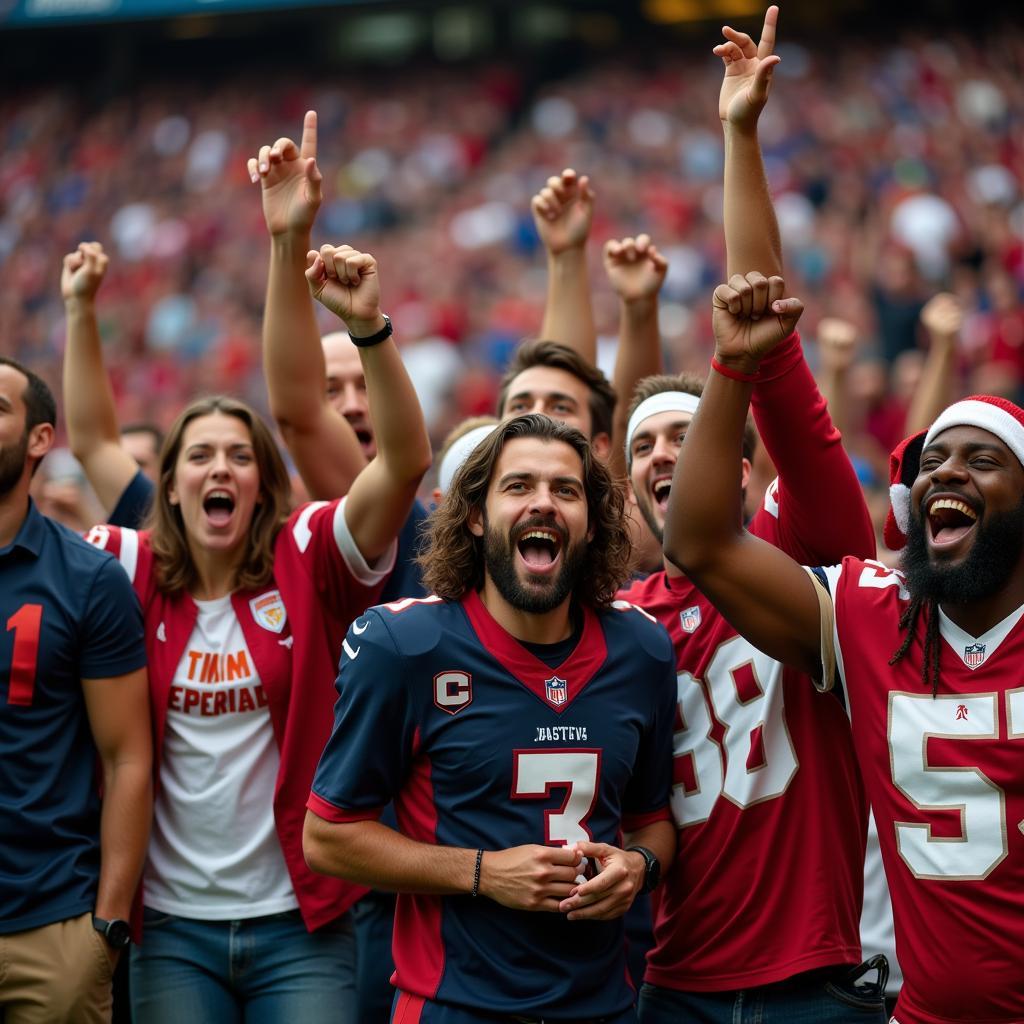 Football Fans Celebrating Victory