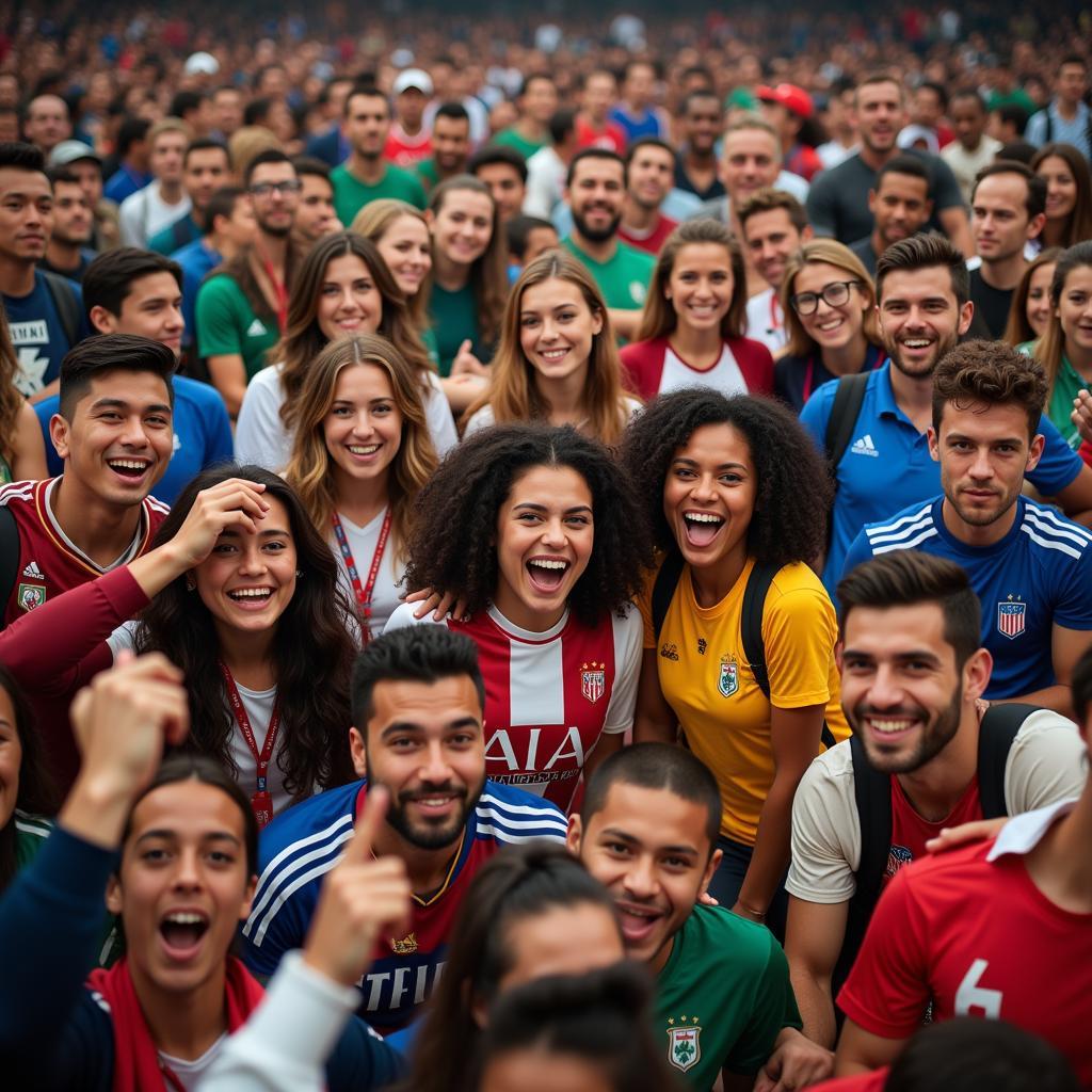 Football Fans from Different Nationalities