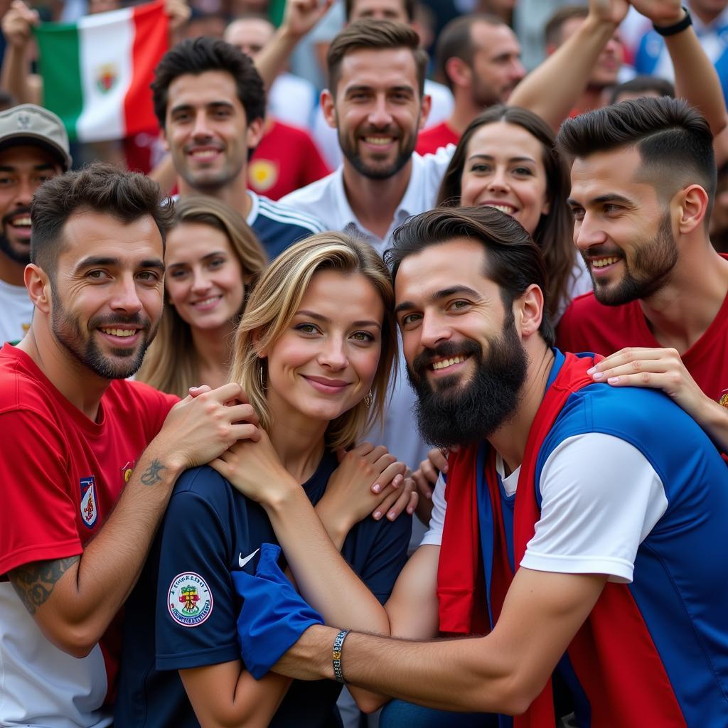 Football fans from around the world united