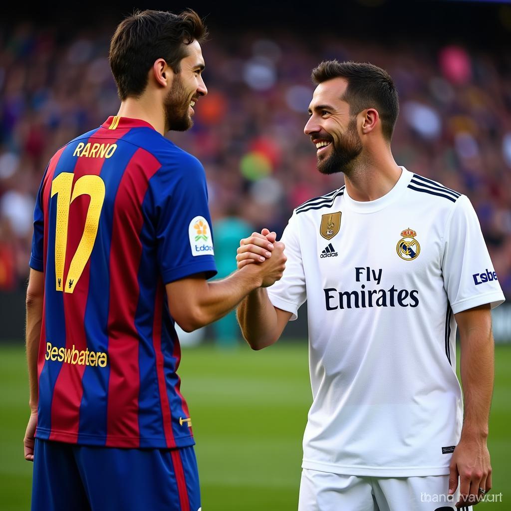 Football Fans Shaking Hands