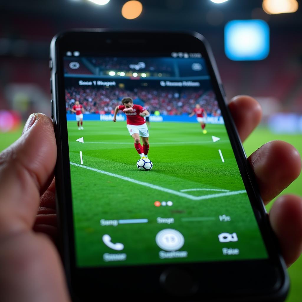 Football live streaming on mobile phone