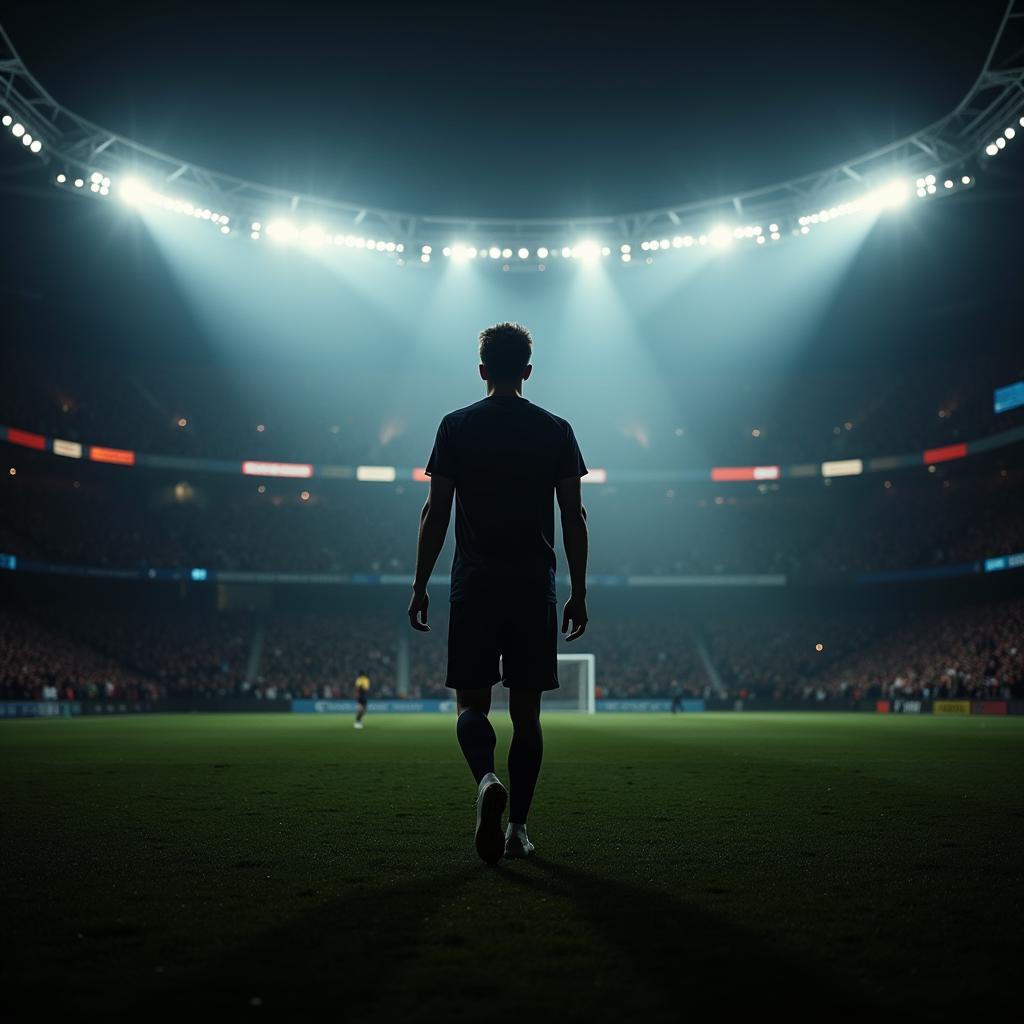 Football Player Entering the Field